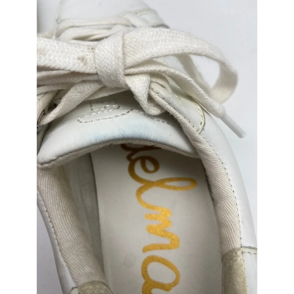 Sam Edelman‎ Ethyl Sneakers Womens 6.5M White Leather Low Top Platform Shoes